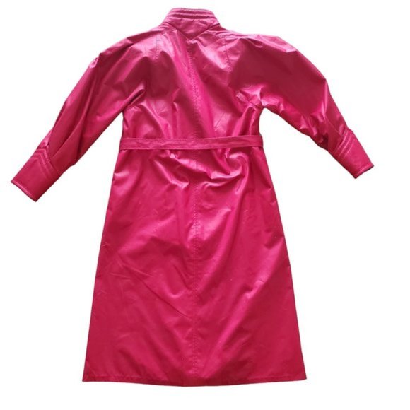 Vintage red puff sleeve trenchcoat - Picture 7 of 10